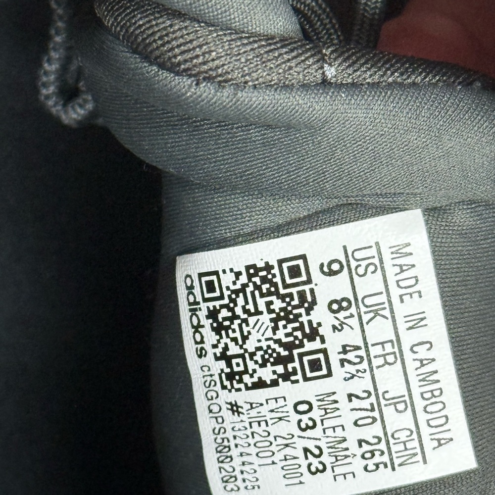 Adidas OZELIA Charcoal and White Athletic Shoes - Picture 6 of 10